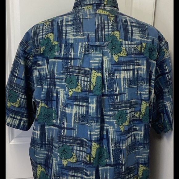 Trader Bay Mens Button Front Hawaiian Shirt, Blue, size L - Picture 10 of 10